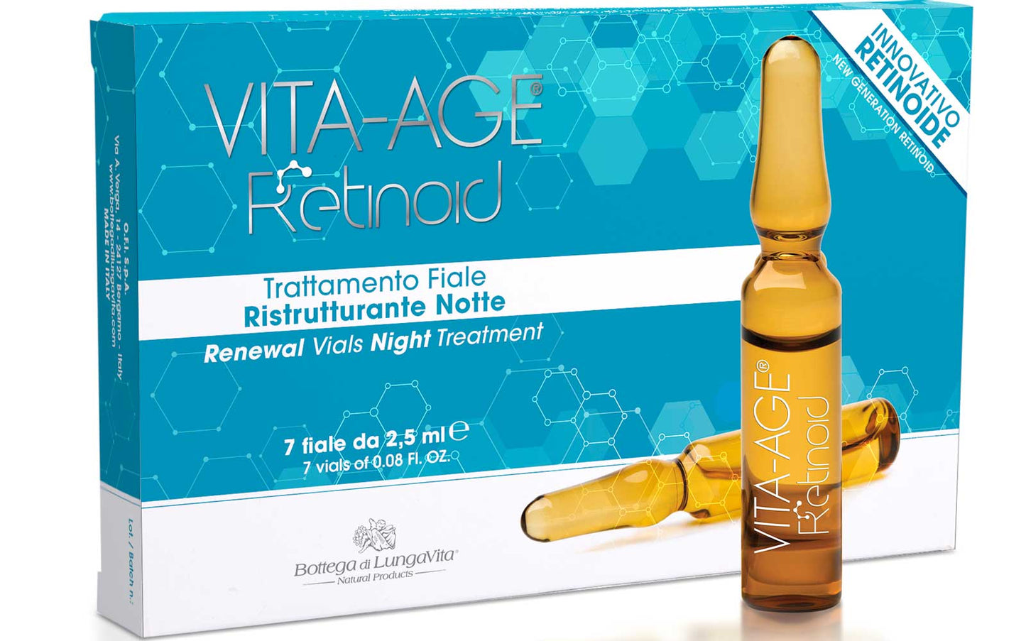 Traitement anti-âge - Nuit - Visage - 1 semaine - 7 x 2,5 ml
