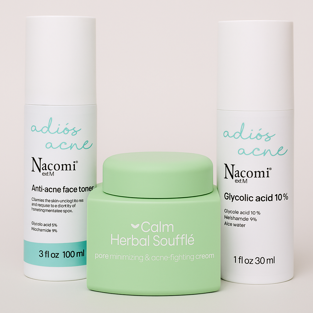 Gamme Anti-Acné NACOMI Soins complet peaux à imperfection
