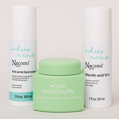 Gamme Anti-Acné NACOMI Soins complet peaux à imperfection