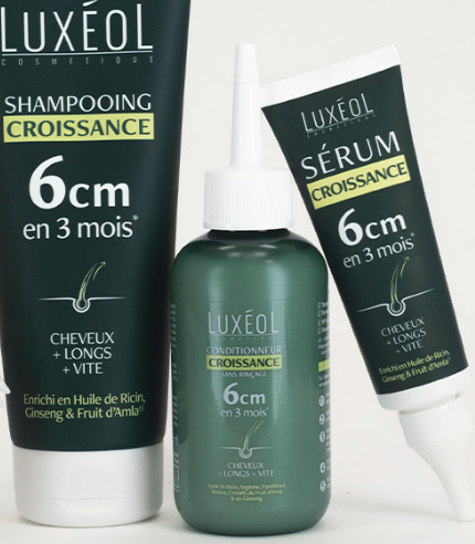 Gamme Pousse des Cheveux – LUXÉOL Objectif : Stimuler la croissance, renforcer et densifier la chevelure