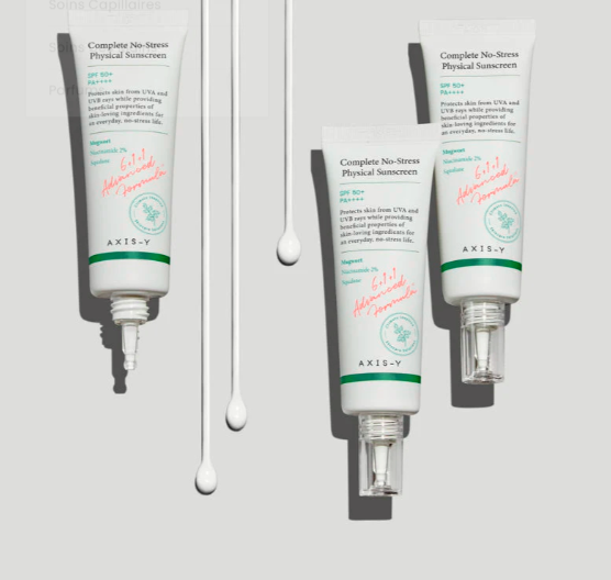 AXIS-Y Crème Solaire Minérale SPF 50+ – No Stress Physical Sunscreen | Asli Shop Djibouti