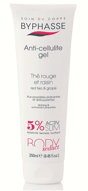 BYPHASSE Gel Anti-Cellulite Thé Rouge & Raisin – Soin Amincissant Corps 250 ml | Asli Shop Djibouti