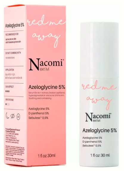 Nacomi Next Level Azeloglycine 5% – Sérum Apaisant Anti-Rougeurs & Anti-Imperfections | Asli Shop Djibouti