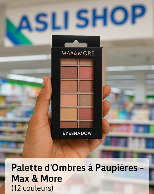 🎨 Palette d’Ombres à Paupières (12 couleurs)