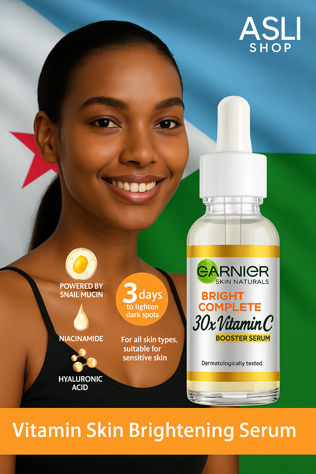 🌟Garnier Bright Complete 30X Vitamin C Booster Serum – 30ml 🌟