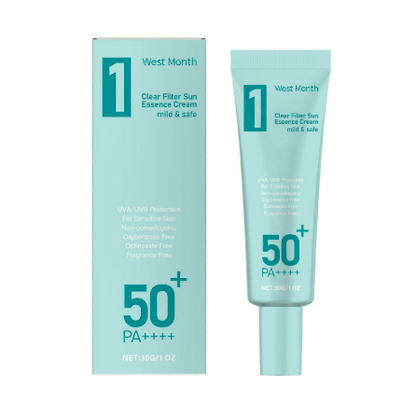 Crème Solaire Clear Filter Sun Essence SPF 50+ | Protection Haute & Texture Légère | Asli Shop Djibouti